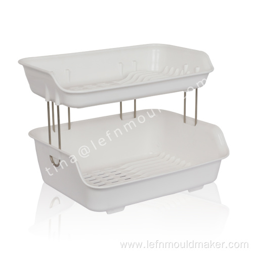 Tiers Dish Rack Mould, Plastic Dish Drainer Mould